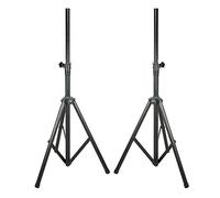 beamz Pair of Adjustable DJ Lighting Stands - Foldable Tripod T-Bar Stand System, 25kg Load Capacity, Maximum Height 2.3m, Ideal for Stage and Disco Lighting Setups, Pack of 2 Stands
