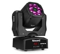beamz Panther80L Hybrid LED Bee-Eye Moving Head Light with Remote Control - 6x 12W RGBW LEDs, DMX Compatible Stage Lighting for DJs, Clubs, Bands & Parties