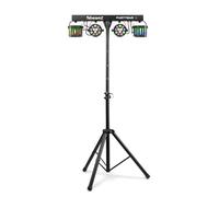 BeamZ PartyBar2 Disco Party Light Bar with Tripod Stand - All-in-One DJ Lighting System Featuring Derby and Par Lights, Sound Activation & DMX Control for Parties, DJs & Events