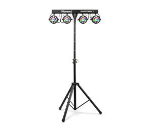 BeamZ PartyBar3 Disco Light Bar with Stand - Magic Balls & PARs, DJ Lighting System for Disco Party Lights, Compact & Versatile for Events, Weddings,and Stage Performances - DMX Stage Lighting System