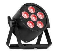 beamz Pro BAC320 Aluminium LED Par Can Light 48W RGBW - Compact DMX LED Wash Light with 6x 8W LEDs for Venue Uplighting, Wall Washer Uplight & LED Par Stage Lighting