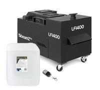 beamz Pro LF1400 Compact Low Lying Fog Machine with Ultrasonic Agitator, DMX Control & 20L Super Density Fluid - Low Level Ground Effect for Stage, Weddings, DJ Events & Parties