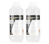 beamz Professional Bubble Machine Fluid 2x 1L Pack Liquid Solution for Disco, Party, Event and Stage Effect Use - Compatible with All Machines