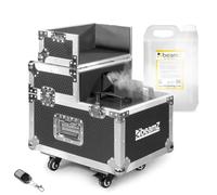 beamz Professional HZ3000 DMX Haze Machine & DMX Hazer Machine, High Output, 5L Oil-Based Haze Fluid, Adjustable Fan Speed, Wireless Remote, Durable Flight Case, Ideal for Clubs & Stage Productions