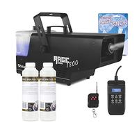 beamz Rage 1800 Snow Machine Kit with Wireless & Timer Controls, 10L Fluid Concentrate and Magic Powder, Artificial Fake Snow Maker for Parties, Stage Effects or Winter Events