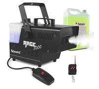 beamz Rage1000 Smoke Machine Kit with Wireless Remote & 5L Fluid - 1000W Halloween Fog Machine, Party Fog Machine with 2L Tank, LED Reservoir & Quick Heat-Up for Parties, Events & DJs