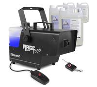 beamz RAGE1000 Snow Machine with Wired & Wireless Remote, 20L Fluid | 2L tank, mounting bracket, low residue, Christmas & winter events
