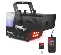beamz Rage1500LED Smoke Machine - Powerful 1500W Disco Party Fog Maker with Remote Control, Integrated LED Lighting FX for DJ Events, Clubs, Stage Performances and Parties