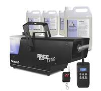 beamz Rage1800 Fake Snow Machine for Party Events with Timer Remote and 20L Fluid, Professional-Grade Snow Effect Maker for DJs, Stage Performances and Holiday Celebrations