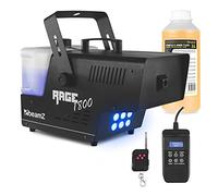beamz RAGE1800LED Smoke Machine with Built-In RGBA LED Lighting, Wireless & DMX Control and Eco Smoke Fluid - DJ Disco Party Fog Mist Effect