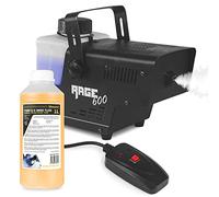 beamz RAGE600 Smoke Machine 600W Compact Halloween Fog Machine with Remote Control & 1L Smoke Fluid for Parties, Disco Lighting & Special Effects