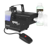 beamz Rage600I Fog Machine 600W Party Smoke Machine with Wired Remote Control & 250ml Smoke Fluid - Compact Fogger for Halloween, DJ, Disco & Events