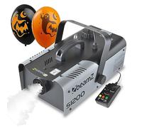 beamz S1200 DJ Smoke Fog Machine with Wired Timer Remote Control and Halloween Balloon - 1200W Fogger Effect for Parties, Clubs, Events & Halloween Decorations - 215m^3/minute Output