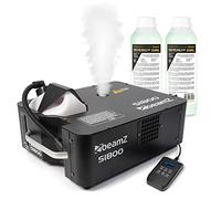 beamz S1800 Vertical DJ Smoke Machine Package with DMX Controller, Wired Remote and Standard Fog Fluid - Professional Disco Smoke Machine for Events, Stages, Parties & DJ Lighting Effects