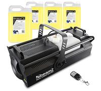 beamz S3500 Pro DMX Smoke Machine High Output Fog Mist Effect with Digital Control & Wireless Remote, 3500W Heater & 20L Fluid for DJ Stage Events, Parties, Venues and Professional Lighting Rigs