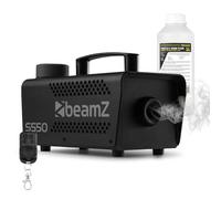 beamz S550 550W Portable Fog Machine with Remote Control, 1L Smoke Liquid, Compact Party Effect Equipment for DJ Events, Stage Performances and Home Use