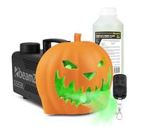 beamz S553L Halloween Fog Machine with Pumpkin Cover, RGB LEDs, 1L Green Fluid, Wireless Remote, Balloon - Perfect Halloween Decorations, Spooky, pumpkin smoke machine | Realistic Smoke Effects
