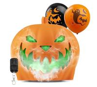 beamz S553L Halloween Pumpkin Decoration with LED Light Show, RGB LEDs, Creepy Sound Effects, Remote Control and Smoke Effect - Perfect for Halloween Parties, Haunted Houses, and Spooky Decorations