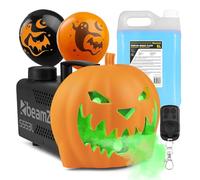 beamz S553L Halloween Smoke Machine with Pumpkin Fogger, RGB LED Flashing Pumpkin Light, 5L Clear Fluid, Balloon, Party Mist Maker for Spooky Decorations and Events