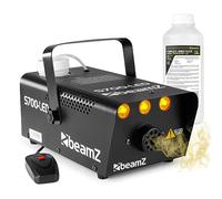 beamz S700-LED Smoke Machine with Flame Effect & Amber LED Lights, Fog Machine with Lights, Wired Remote & 1L ECO Fluid for Halloween, Parties & DJ Events (700W)