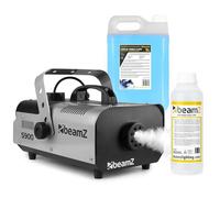 BeamZ S900 Smoke Machine Kit - 5L High Density Fluid & Cleaner - 900W Fog Machine with 3.5-Minute Warm-Up, Remote Control - Perfect for Parties & Halloween Events | halloween smoke machine