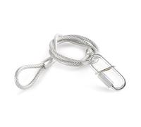 beamz SAF65 Metal Stage Lighting Safety Cable, 95cm 65kg - Durable Steel, Safety Wire for Lighting, Stage Light Cable for DJs, Live Shows, 65kg Load, Lighting Safety Wire, Stage Light Safety Cable