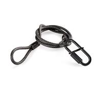 BeamZ SAF65B Lighting Safety Cable, 95cm x 5mm Steel Wire with 65kg Load Capacity - Durable Stage Light Safety Cable for Lighting Truss & Stage Equipment, Secure Fixing & Black Finish