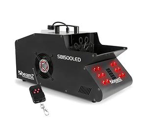beamz SB1500LED RGB Smoke Bubble Machine with 1500W Power, Wireless Remote, LED Light Effects, Bubble and Smoke Combo, Ideal for Parties, Weddings, Stage Shows, and Events - Easy Operation & Setup
