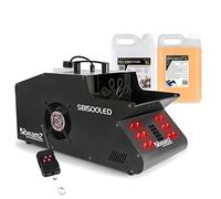 BeamZ SB1500LED Smoke Bubble Machine with LED Lights, Bubble Fluid & Smoke Fluid - Professional Bubble Fog Machine for DJ, Parties, Stage Events & Weddings, DMX Compatible, 1500W Heater Included
