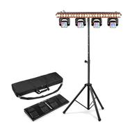 BeamZ ShowBar Go Edge Moving Head Light bar Package with Synchronised DJ Lighting, LED Ring “Eye Candy” Effects, Flashing Strobe/wash, Wireless footswitch & Tripod for Instant pro Shows