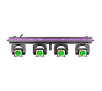 BeamZ ShowBar GO Vibe DJ Moving Head Light Bar with LED Wash, Ring Eye & Strobe