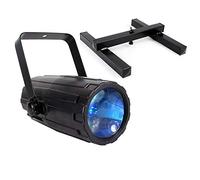 beamz Single Moonflower LED Disco Light with RGBWA Sound Activated Lighting Effect and Skytec Adjustable Metal Floor Stand - DJ Lights for Mobile Disco Parties & Events