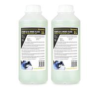 beamz Smoke Machine Fluid Bundle - 2x 1L Eco Water-Based Fog Juice Liquid, Non-Toxic White Smoke Effect for Parties, Events, Halloween & DJ Stage Atmosphere