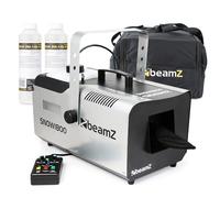 beamz SNOW1800 Fake Snow Machine with 10L Fluid & Carry Bag, High Output Indoor Snow Maker for Realistic Snowfall Effect, Ideal for Christmas, Parties, Events, Easy to Use & Refill