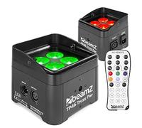 beamz TP46 Truss Par Cans Pair LED Stage Lighting Set - RGB-UV Colour Mixing, DMX Control, Uplighting Fixtures for DJs, Bands, Events & Productions
