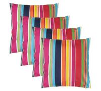 Bean Bag Bazaar Outdoor Cushions Filled, Bright Collection, Set of 4, Stripes