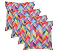 Bean Bag Bazaar Outdoor Cushions Filled, Bright Collection, Set of 4, Waves | Made in the UK, 43cm x 43cm, Durable Water-Resistant Fabric, Outdoor Cushions for Garden Furniture, Garden and Patio