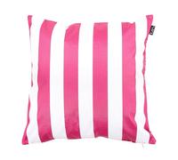 Bean Bag Bazaar Outdoor Cushions Filled, Stripe Collection, Pink, Reversible Print, 43cm x 43cm, Water Resistant, Pink Outdoor Cushions for Garden Furniture, Garden, Patio