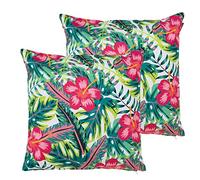 Bean Bag Bazaar Outdoor Cushions Filled, Wild Collection, Set of 2 | Made in the UK, 43cm x 43cm, Durable Water-Resistant Fabric, Outdoor Cushions for Garden Furniture, Garden and Patio