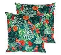 Bean Bag Bazaar Outdoor Cushions Filled, Wild Collection, Set of 2 | Made in the UK, 43cm x 43cm, Durable Water-Resistant Fabric, Outdoor Cushions for Garden Furniture, Garden and Patio