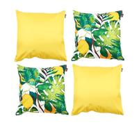 Bean Bag Bazaar Outdoor Cushions Filled, Wild Collection, Set of 4 | Made in the UK, 43cm x 43cm, Durable Water-Resistant Fabric, Outdoor Cushions for Garden Furniture, Garden and Patio