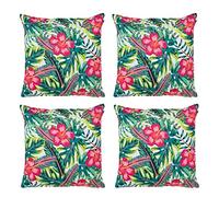 Bean Bag Bazaar Outdoor Cushions Filled, Wild Collection, Set of 4 | Made in the UK, 43cm x 43cm, Durable Water-Resistant Fabric, Outdoor Cushions for Garden Furniture, Garden and Patio