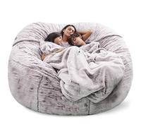 Bean Bag Chair Cover, Soft Fluffy PV Velvet, Washable Lazy Sofa Bed Cover for Adults, Ideal for Living Room and Bedroom Furniture