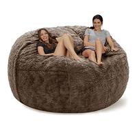 Bean Bag Chair Giant Adult Beanbag Chair 5ft /6ft/7ft Bean Bag Cover Comfy Fur Oversized Bean Bag Couch (No Filler) Cuddle Chair Living Room Furniture