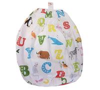 Bean Bag Cover ABC, Kids/Children's Novelty, Alphabet Numbers Animals, Multi Coloured White Red Blue Green Yellow