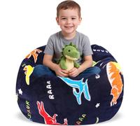 Bean Bag Cover, Kids Bean Bag without Filling, Beanbags for Children, Flannel Comfortable & Safe Kids Sofa, Stuffed Animal Storage Baby Bean Bag Chair, Bedroom Furniture, Blue