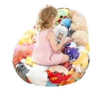 Bean Bag Cover - Large Waterproof PVC, Empty Seating Shell, Stuffed Animal Storage Solution, Kids Room Dorm Living Room Bedroom Nursery Daycare, Toys Doll Girls Adult Teens