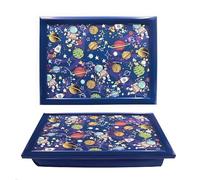 Bean bag lap tray Cushioned Children tv dinner Breakfast Snack serving tray (SPACEMAN)