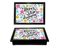 Bean Bag Padded Never Stop Dreaming Lap Tray Dinner Serving Cushion Laptop Holder Breakfast Lap Tray