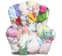 Bean Bag Stuffed Animal Storage Waterproof PVC Clear Bean Bag with Zipper Stuffable for Stuffed Animals Storage for Organizing Kids Rooms Animal